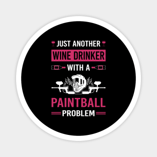 Wine Drinker Paintball Magnet